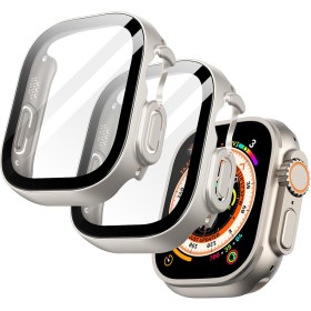 JETech Funda con Protector de Pantalla Compatible con Apple Watch Ultra 2/1 49mm, Cover Protectora Completo, Película Cristal