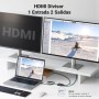 UGREEN HDMI Switch 4K 60Hz 2 Entradas 1 Salida con 1M Cable Bidireccional Splitter 1 In 2 out Soporte HDR 3D HDCP2.2 Compatible