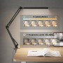 Meltrck Lámpara Escritorio LED con Clip - 1200LM, 11 Niveles de Brillo, 5 Modos de Luz, Temporizador 45 Min, Protección Ocular,