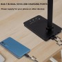 Qualore Lámpara Escritorio, Flexo Led Escritorio con 5 Niveles de Brillo y 5 Modos, Carga USB-C, Temporizador, Cuidado Ojos,