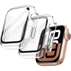 JETech Funda con Protector de Pantalla para Apple Watch Series 10 46mm, Carcasa General Protectora, Cristal Vidrio Templado