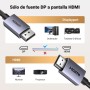 UGREEN Cable DisplayPort a HDMI 1.4 4K 30Hz 2K 60Hz 1080P 120Hz 10.2 Gbps HDR HDCP Compatible con DELL HP Proyector Monitor, 1M