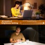 Mojimdo Lámpara de escritorio 77 LED [Potencia luminosa notable] 70 cm Lámpara con pinza, 3 colores y 10 niveles de luminosidad