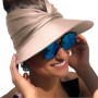 Baynetin Visera Mujer, Anti UV Gorra, Plegable Sombrero De Playa, Deportiva Protección UV, Duplica Protección de Piel, Sombrero