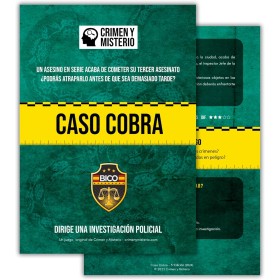 CRIMEN Y MISTERIO - Caso Cobra - Juego de Mesa Realista sobre investigación policial. Investiga la escenas del Crimen. Juego de