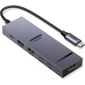UGREEN Revodok Pro 106 10Gbps Hub USB C HDMI 4K 60Hz Adaptador Ladron Tipo C 3.2 Gen 2 PD 100W Carga Docking Station Compatible