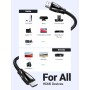 UGREEN Cable HDMI 2.1 48Gbps Alta Velocidad 8K 60Hz 4K 120Hz eARC Dolby Visión, 3D HDR10+ HDCP 2.2 UHD Compatible con PS5 PS4