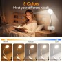 One Fire Lampara Escritorio Led, 48 LED Flexo Escritorio, 30 Modos Luz Lectura Flexo Pinza, Lupa 5X Lampara Lectura Cama, Flexo