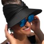 Baynetin Visera Mujer, Anti UV Gorra, Plegable Sombrero De Playa, Deportiva Protección UV, Duplica Protección de Piel, Sombrero