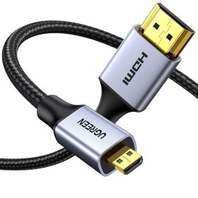 UGREEN Cable Micro HDMI Adaptador 4K 60hz Alta Velocidad Nylon Trenzado 3D ARC Compatible con Hero 7 Black Pi4 Cámara Tablet TV