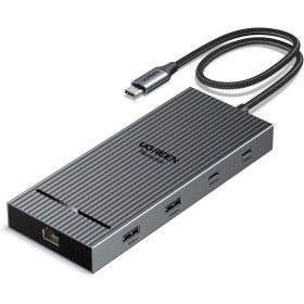 UGREEN Revodok Pro 2102 10Gbps Docking Station Doble HDMI 4K 60Hz Hub USB C Ethernet RJ45 Gigabit PD 100W Adaptador Tipo C 3.2