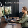 UGREEN Revodok Pro 2102 10Gbps Docking Station Doble HDMI 4K 60Hz Hub USB C Ethernet RJ45 Gigabit PD 100W Adaptador Tipo C 3.2