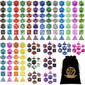 DND Dice Set, 25 X 7 Polyhedral Dice (175 Pieces) for Dungeons and Dragons DND RPG MTG Table Game D4 D6 D8 D10 D?D12 D20 25