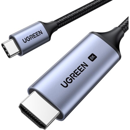 UGREEN Cable USB C a HDMI 8K 60Hz 4K 240Hz Thunderbolt 3 4 HDR HDCP 2.3 Alta Velocidad Compatible con iPhone 16 Plus Pro Max