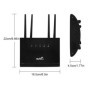 Enrutador 4G CPE, enrutador WIFI 4G de 300Mbps con ranura para tarjeta