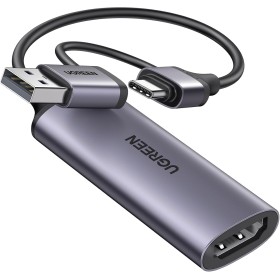 UGREEN Capturadora Vídeo HDMI 4K 1080P HD 60FPS Entrada USB C Tarjeta Capture para Streaming Juegos OBS Compatible con PC Switch