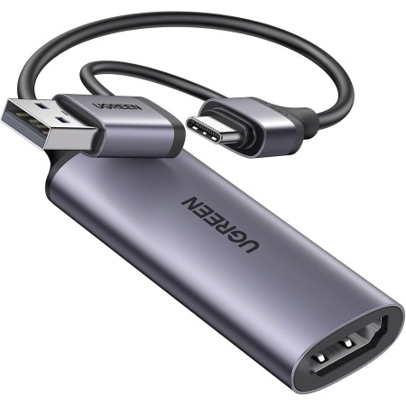 UGREEN Capturadora Vídeo HDMI 4K 1080P HD 60FPS Entrada USB C Tarjeta Capture para Streaming Juegos OBS Compatible con PC Switch