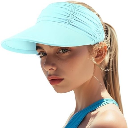 Baynetin Visera Mujer, Anti UV Gorra, Plegable Sombrero De Playa, Deportiva Protección UV, Duplica Protección de Piel, Sombrero