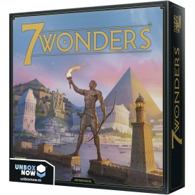 Asmodee 7 Wonders, Juego de Civilizaciones Ganador de Varios Premios, Juego de Mesa a Partir de 10 Años, de 3 a 7 Jugadores, 30