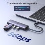 UGREEN Revodok 1061 Hub USB C Ethernet Gigabit HDMI 4K PD 100W Adaptador Tipo C Docking Station Compatible con MacBook Pro Air,