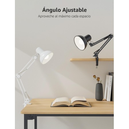 Lepro Lámpara Escritorio LED Industrial con Abrazadera Ajustable, Flexo LED Escritorio Metal Vintage 40W, Lámpara de Mesa de
