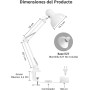 Lepro Lámpara Escritorio LED Industrial con Abrazadera Ajustable, Flexo LED Escritorio Metal Vintage 40W, Lámpara de Mesa de