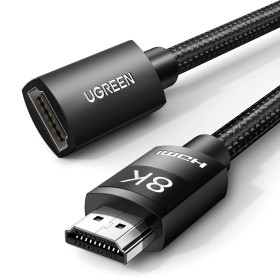 UGREEN Cable Alargador HDMI 2.1 8K 10K 60Hz Prolongador Extensión Macho a Hembra Alta Velocidad HDR eARC Ultra HD Compatible con