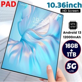 Tableta 5G de 2025 pulgadas, Tablet con Android 10,36, MTK6797, 16GB d