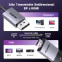 UGREEN Cable DisplayPort 1.4 a HDMI 2.1 8K 60Hz 4K 240Hz HDR HDCP Nylon Trenzado Compatible con PC TV Proyector Monitor, 1M