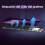 Fikwot FN955 2TB M.2 PCIe Gen4 Unidad Interna de Estado sólido con Adhesivo de refrigeración de grafeno - hasta 7350MB/s, Caché