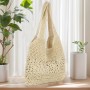 EVEOUT Bolso Tote Rafia para Mujer Verano Bohemio Ligero Grande Shopper Tejido Bolso de Hombro Paja para Playa Vacaciones