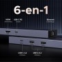 UGREEN Revodok Pro 1061 10Gbps Hub USB C Ethernet Gigabit HDMI 4K 60Hz PD 100W Adaptador Tipo C 3.2 Compatible con MacBook Air,