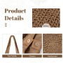 EVEOUT Bolso Tote Rafia para Mujer Verano Bohemio Ligero Grande Shopper Tejido Bolso de Hombro Paja para Playa Vacaciones