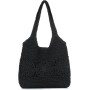 EVEOUT Bolso Tote Rafia para Mujer Verano Bohemio Ligero Grande Shopper Tejido Bolso de Hombro Paja para Playa Vacaciones