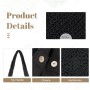 EVEOUT Bolso Tote Rafia para Mujer Verano Bohemio Ligero Grande Shopper Tejido Bolso de Hombro Paja para Playa Vacaciones