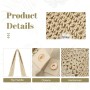 EVEOUT Bolso Tote Rafia para Mujer Verano Bohemio Ligero Grande Shopper Tejido Bolso de Hombro Paja para Playa Vacaciones