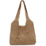EVEOUT Bolso Tote Rafia para Mujer Verano Bohemio Ligero Grande Shopper Tejido Bolso de Hombro Paja para Playa Vacaciones