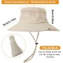 SEFIRST Sombrero de Sol para Mujer, Protección UV, Plegable Sombrero de Pesca de ala Ancha, Ajustable Sombrero de Verano para