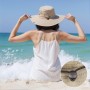 SEFIRST Sombrero de Sol para Mujer, Protección UV, Plegable Sombrero de Pesca de ala Ancha, Ajustable Sombrero de Verano para