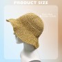 SAIIURV Sombrero de paja para mujer, plegable, de ala ancha, sombrero de sol, sombrero de verano para playa, protección UV, para