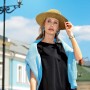 SAIIURV Sombrero de paja para mujer, plegable, de ala ancha, sombrero de sol, sombrero de verano para playa, protección UV, para