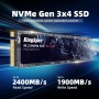 Kingspec NX Series Gen3x4 NVMe M.2 SSD de 1TB, hasta 3500 MB/s, Unidad Interna de Estado sólido 3D NAND Flash M2 2280, para