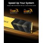 ORICO M2 SSD 2TB, NVMe SSD M.2 con Disipador, PCIe 4.0 x 4, hasta 7000MB/s, SLC Cache 3D NAND, M.2 2280 SSD Interna para PS5, PC