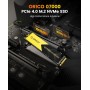 ORICO M2 SSD 2TB, NVMe SSD M.2 con Disipador, PCIe 4.0 x 4, hasta 7000MB/s, SLC Cache 3D NAND, M.2 2280 SSD Interna para PS5, PC