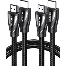 UGREEN Cable HDMI 2.1 8K, 2 Pack 48Gbps Alta Velocidad 8K@60Hz, eARC, Dolby Visión, 3D, HDR10+, HDCP 2.2, 4K@120Hz 7680P UHD