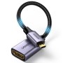 UGREEN Adaptador Micro HDMI Macho a HDMI Hembra 4K 3D HDR Ethernet ARC Cable Compatible con Hero 7 Black Raspberry Pi4 Aquaris