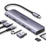 UGREEN Revodok 1071 Hub USB C HDMI 4K Adaptador Tipo C Lector Tarjeta SD TF PD 100W Carga Compatible con MacBook Pro Air M3 M2