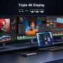 UGREEN Revodok Pro 308 Hub USB C Triple Pantalla 2 HDMI 1 DisplayPort 4K 60Hz Adaptador Tipo C 3.2 10Gbps PD 100W Carga Docking