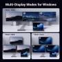 UGREEN Revodok Pro 308 Hub USB C Triple Pantalla 2 HDMI 1 DisplayPort 4K 60Hz Adaptador Tipo C 3.2 10Gbps PD 100W Carga Docking