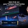 fanxiang SSD 512GB PCIe 4.0 NVMe M.2 2280 - hasta 6100MB/s - Disco Duro SSD Interno Compatible con PS5, Ordenador Escritorio y